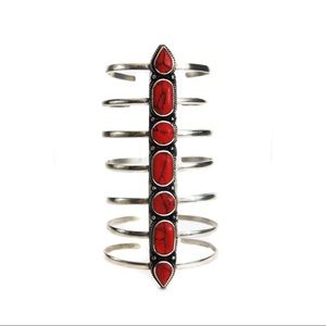 Boho tribal arm band cuff stone erykah badu style